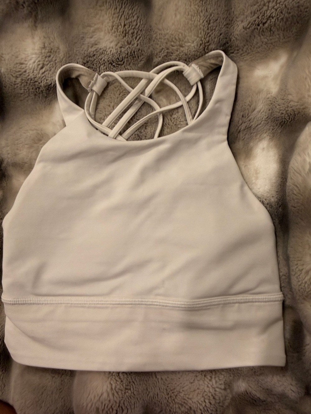 lululemon athletica White Strappy Back Sports Bra